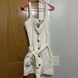 C/MEO Collective white button mini dress size: M
